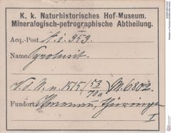 Etiketten zu Pyrolusit (NHMW-MIN-Ai353)